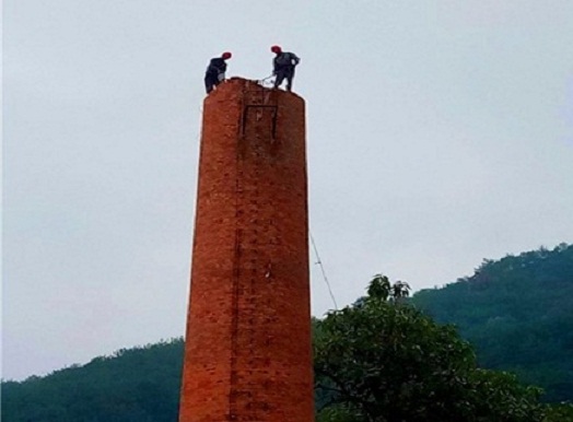 吉林常寧煙囪拆除